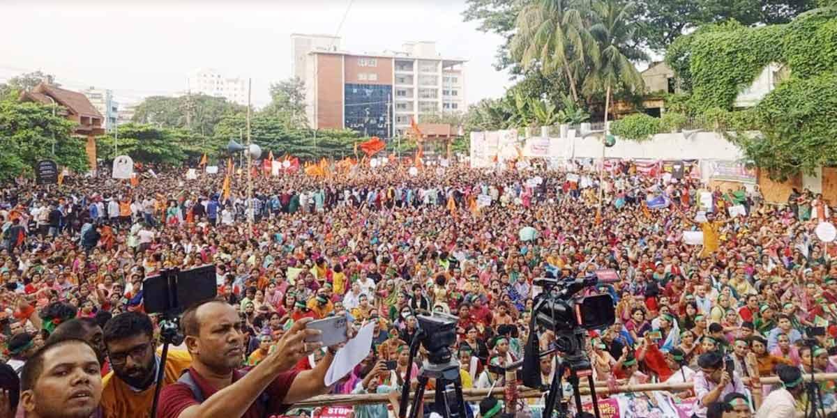 বাংলাদেশে সংখ্যালঘুদের প্রতিবাদ